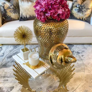 Inspire Me! Home Decor Oversized Gold Ginger Jar With Lid