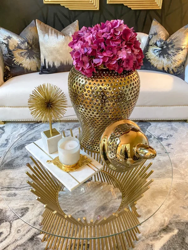 Inspire Me! Home Decor Oversized Gold Ginger Jar With Lid