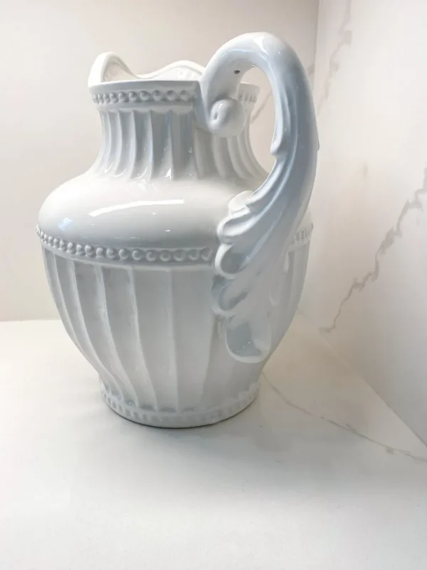 Inspire Me! Home Decor Oversized White Ceramic Pitcher