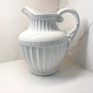 Inspire Me! Home Decor Oversized White Ceramic Pitcher