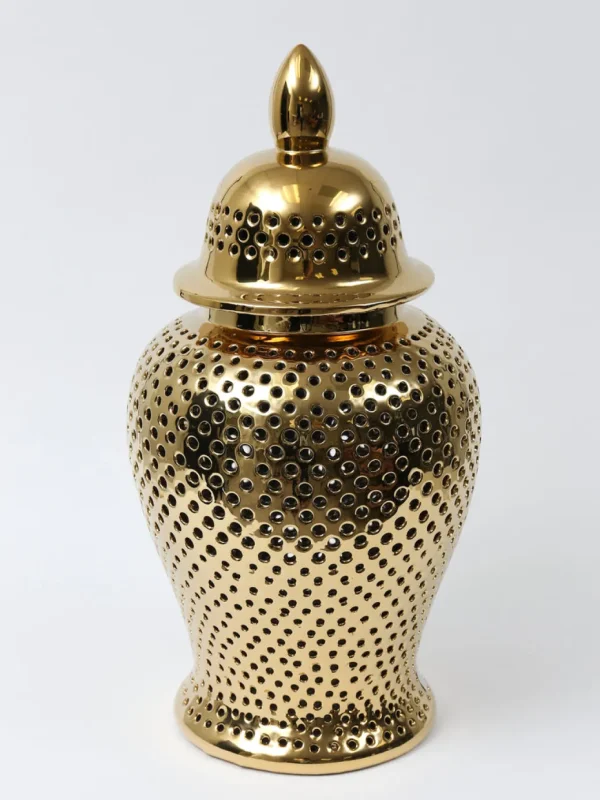 Inspire Me! Home Decor Oversized Gold Ginger Jar With Lid