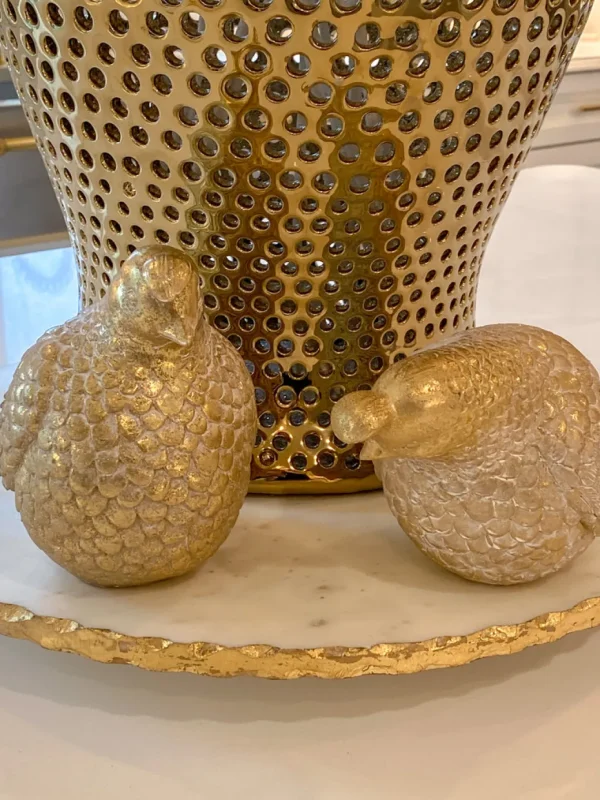 Inspire Me! Home Decor Pair Of Champagne Partridges Set Of Two