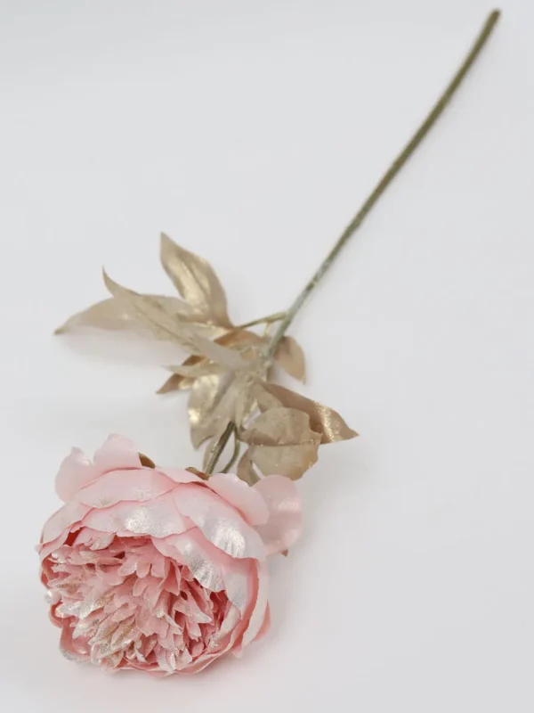 Inspire Me! Home Decor Pink Sparkle Peony Stem