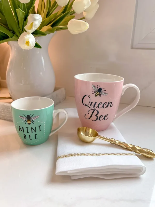 Inspire Me! Home Decor Queen Bee & Mini Bee Mug Set