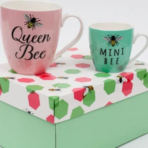 Inspire Me! Home Decor Queen Bee & Mini Bee Mug Set