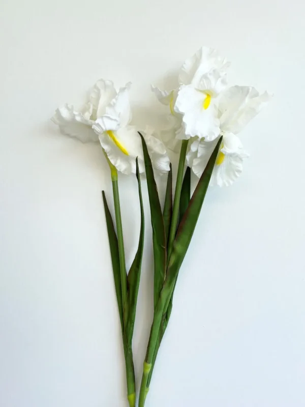 Inspire Me! Home Decor Real Touch White Iris Stem