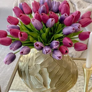 Inspire Me! Home Decor Real Touch Tulip Bouquet (8 Colors)