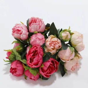 Inspire Me! Home Decor Real Touch Pink Tone Peony Bundle (3 Colors)