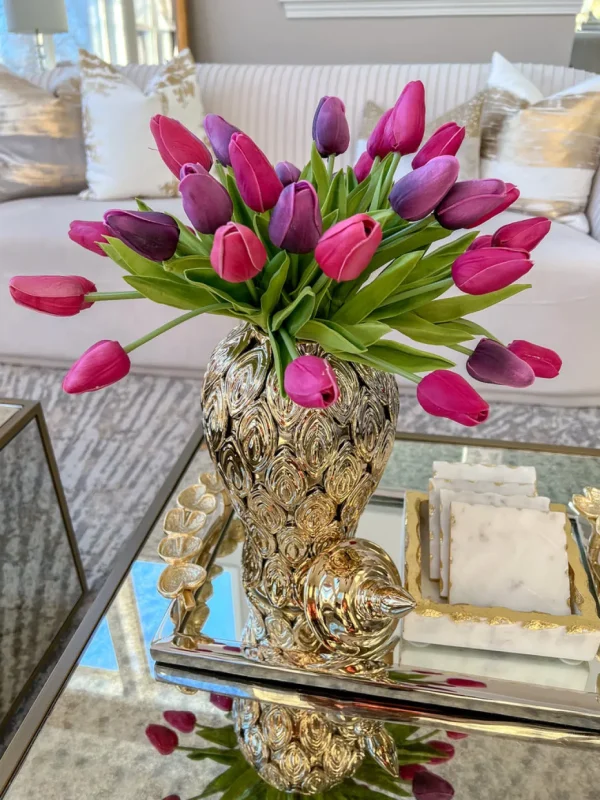 Inspire Me! Home Decor Real Touch Tulip Bouquet (8 Colors)
