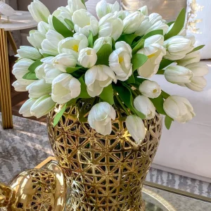 Inspire Me! Home Decor Real Touch White Open Tulip Bundle