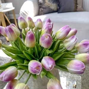 Inspire Me! Home Decor Real Touch Tulip Bouquet (8 Colors)