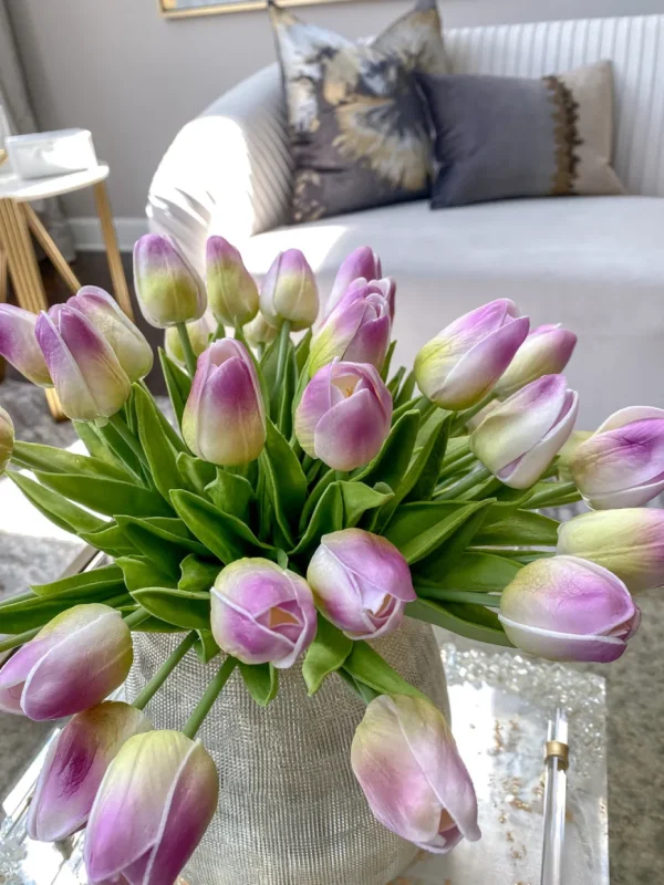 Inspire Me! Home Decor Real Touch Tulip Bouquet (8 Colors)