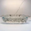 Inspire Me! Home Decor Rectangular Silver Handled Pyrex Holder With Leaf Design