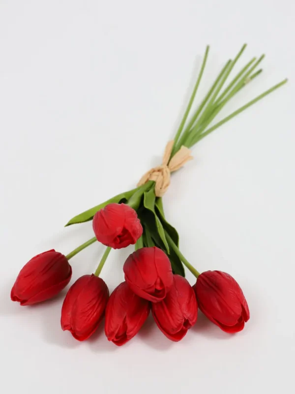 Inspire Me! Home Decor Red Tulip Bundle Floral Stems