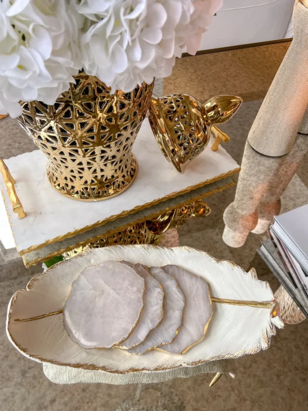 Inspire Me! Home Decor Rose Quartz Coasters (2 Colors)