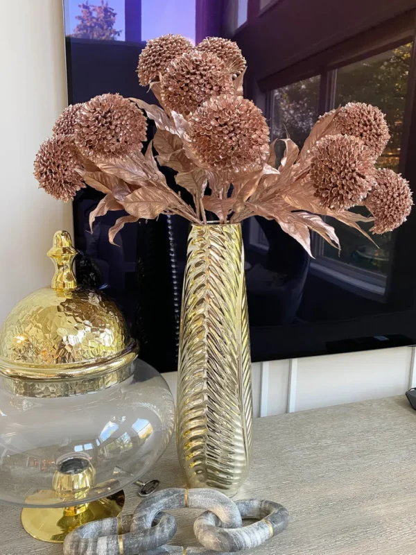 Inspire Me! Home Decor Rose Gold Metallic Allium Stem