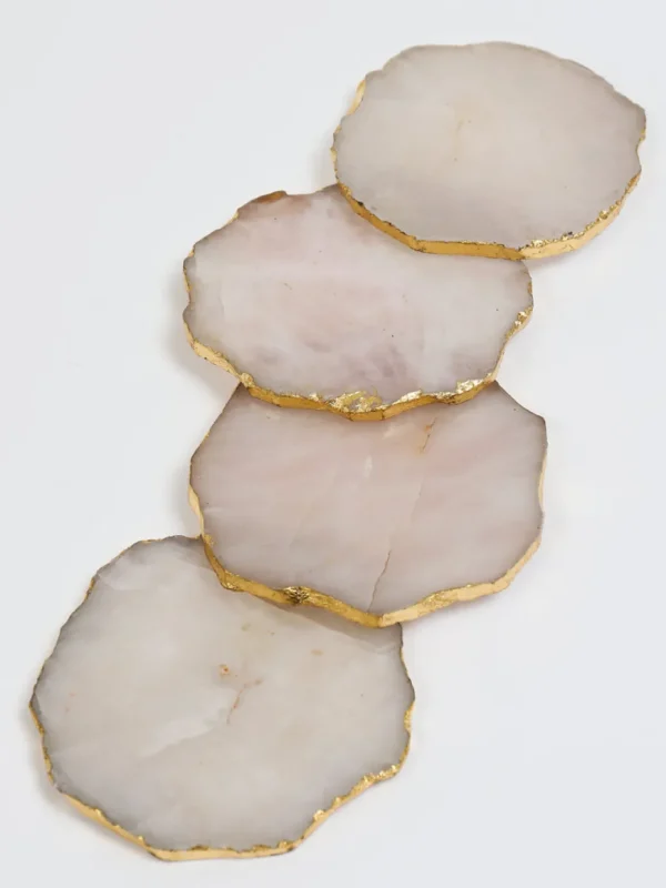 Inspire Me! Home Decor Rose Quartz Coasters (2 Colors)