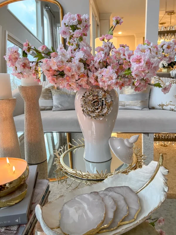 Inspire Me! Home Decor Rose Quartz Coasters (2 Colors)