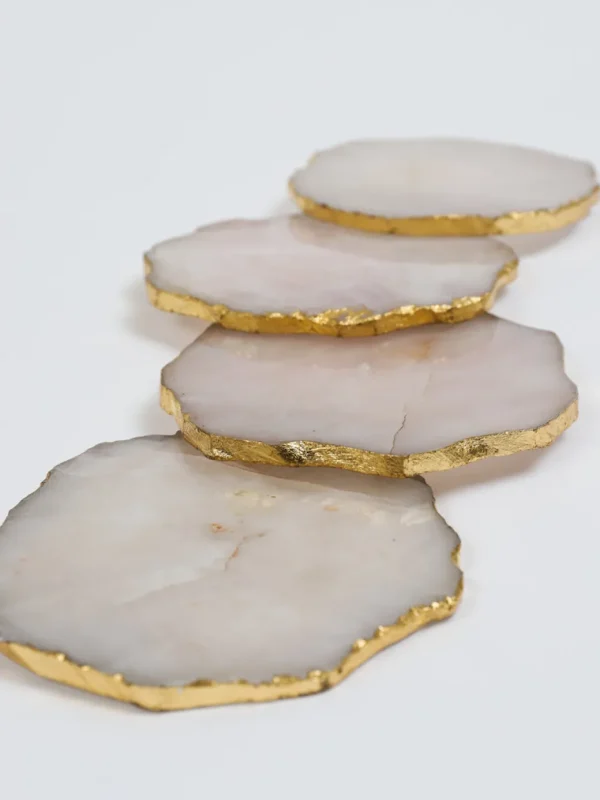 Inspire Me! Home Decor Rose Quartz Coasters (2 Colors)