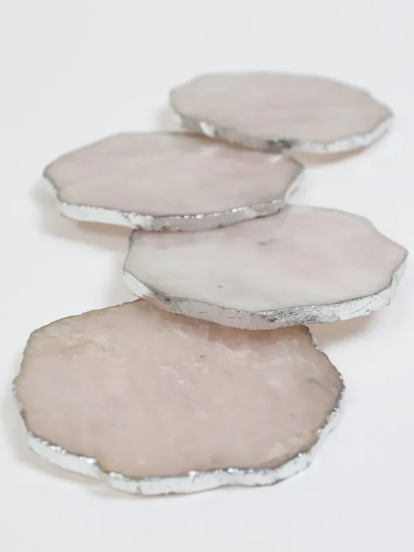 Inspire Me! Home Decor Rose Quartz Coasters (2 Colors)