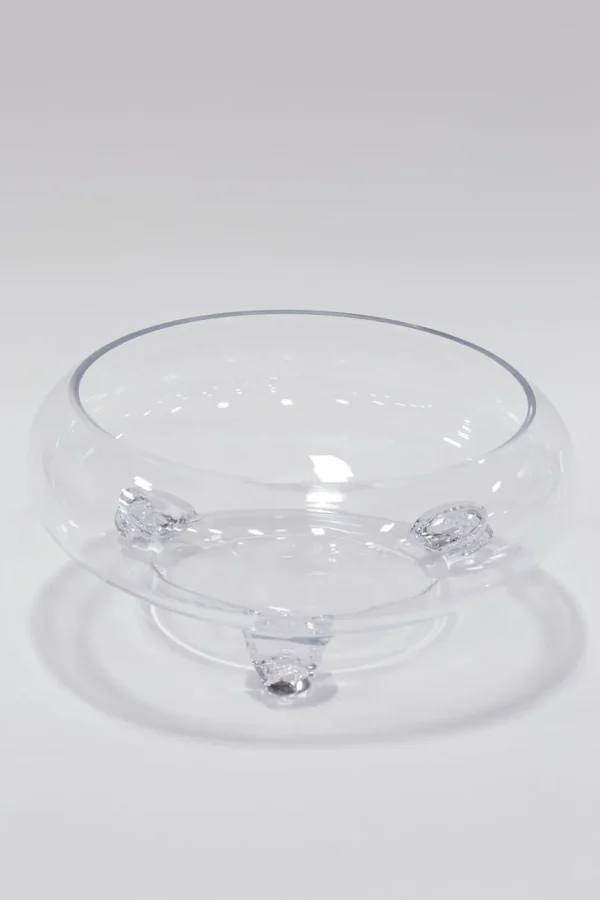 Inspire Me! Home Decor Round Glass Bowl With Feet