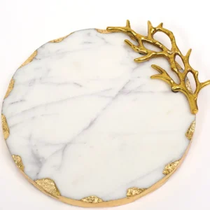 Inspire Me! Home Decor Round Marble Detailed Trivet (2 Styles)