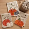 Inspire Me! Home Decor Rustic Embroidered Fall Pumpkin Dish Towel (3 Styles)