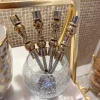 Inspire Me! Home Decor Set Of 4 Gold Detailed Tea Spoons (2 Colors)