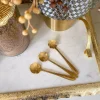 Inspire Me! Home Decor Set Of 3 Gold Flower Tea Spoons