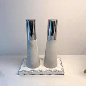 Inspire Me! Home Decor Set Of 2 Marble Salt & Pepper Shakers (2 Colors)