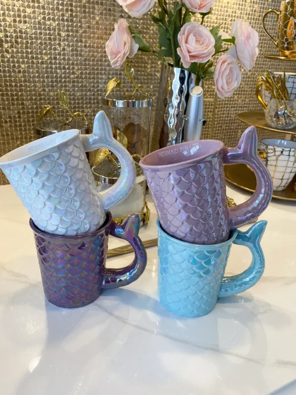 Inspire Me! Home Decor Set Of 4 Mermaid Mugs KITCHEN