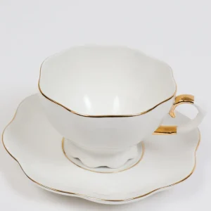 Inspire Me! Home Decor Set Of 2 White & Gold Tea Set