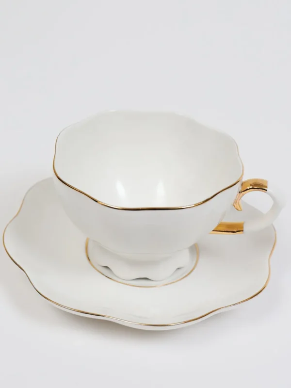 Inspire Me! Home Decor Set Of 2 White & Gold Tea Set