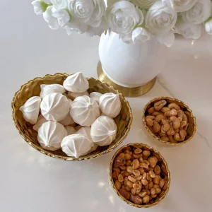 Inspire Me! Home Decor Set Of 2 Gold Hammered Snack Bowls