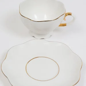 Inspire Me! Home Decor Set Of 2 White & Gold Tea Set