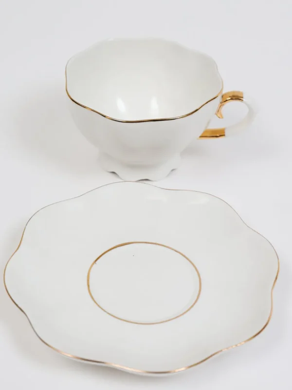 Inspire Me! Home Decor Set Of 2 White & Gold Tea Set