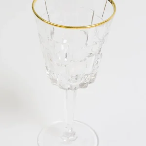 Inspire Me! Home Decor Set Of 4 Goblets With Gold Rim