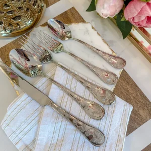 Inspire Me! Home Decor Silver Butterfly 20pc Flatware Set