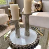 Inspire Me! Home Decor Silver Branch Pedestal Candle Holder (2 Sizes)