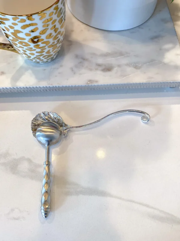 Inspire Me! Home Decor Silver Flower Petal Spoon Rest ( 2 Sizes )