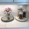 Inspire Me! Home Decor Silver Beaded Canisters W/ Marble Lid (3 Sizes)