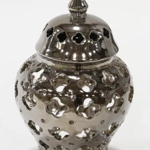 Inspire Me! Home Decor Silver Extra Mini Ginger Jar