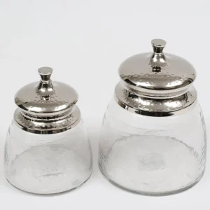 Inspire Me! Home Decor Silver Jar With Lid (2 Sizes)