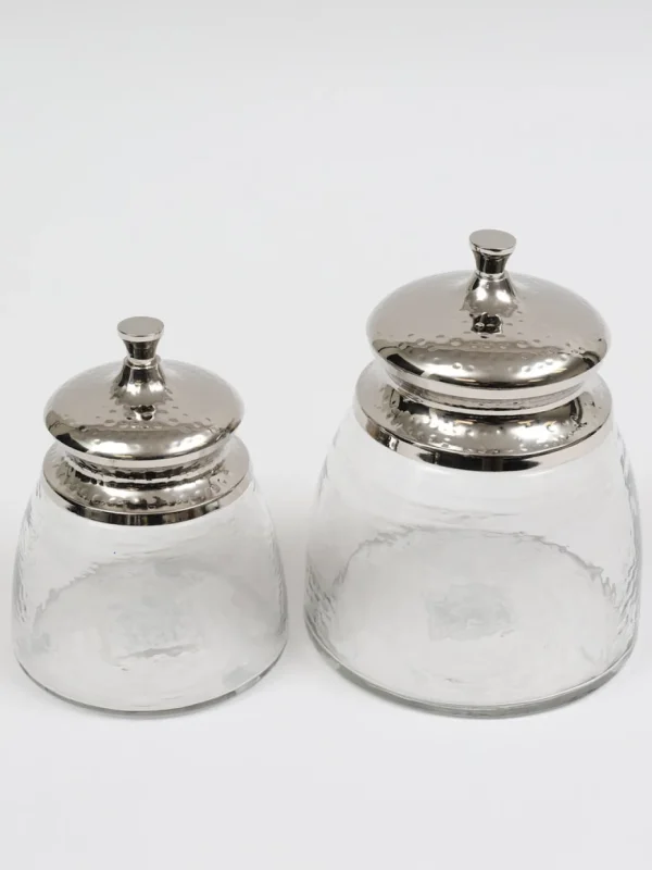 Inspire Me! Home Decor Silver Jar With Lid (2 Sizes)