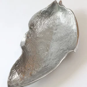 Inspire Me! Home Decor Silver Oblong Leaf Tray