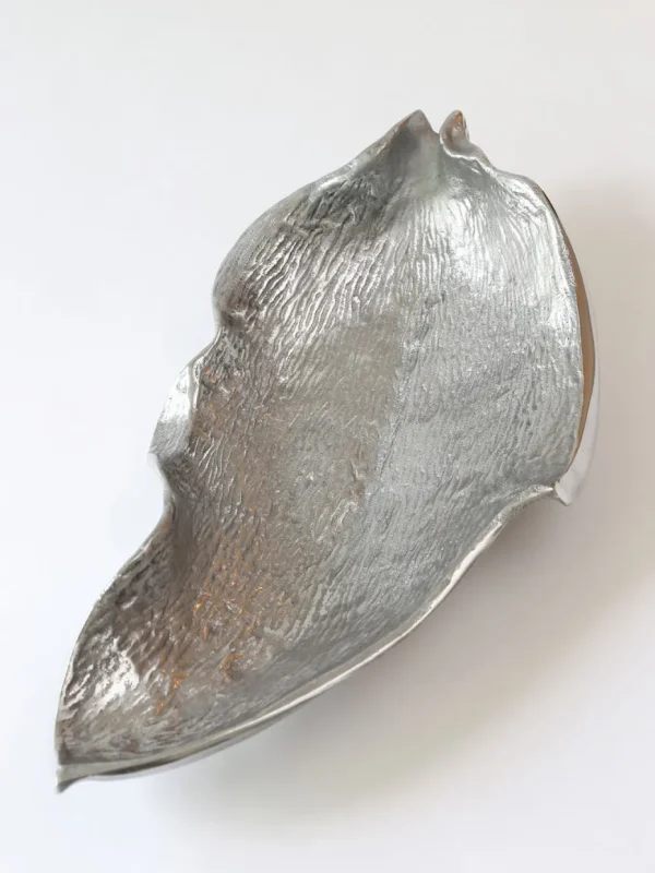 Inspire Me! Home Decor Silver Oblong Leaf Tray