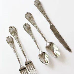 Inspire Me! Home Decor Silver Butterfly 20pc Flatware Set