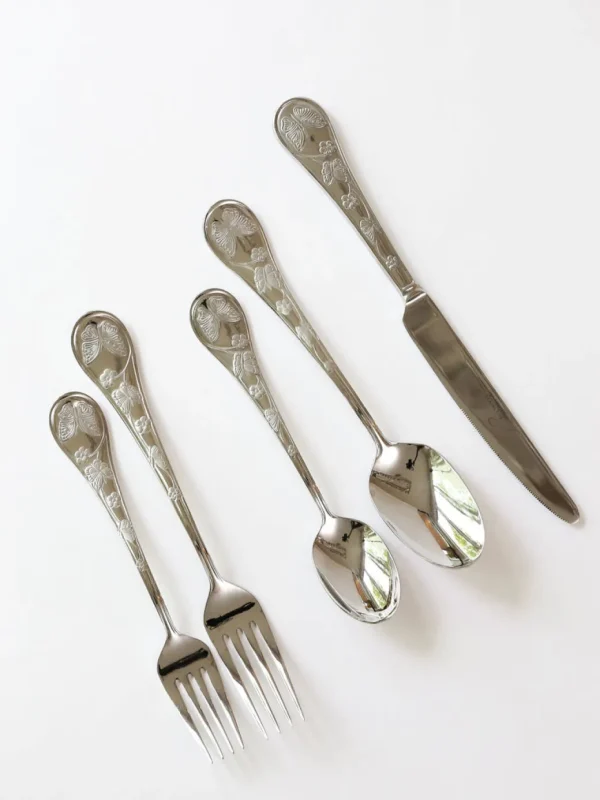 Inspire Me! Home Decor Silver Butterfly 20pc Flatware Set