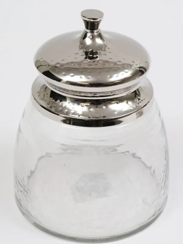 Inspire Me! Home Decor Silver Jar With Lid (2 Sizes)