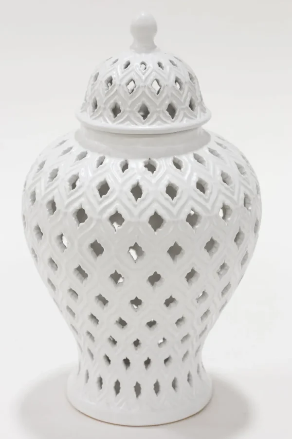 Inspire Me! Home Decor Small White Ginger Jar